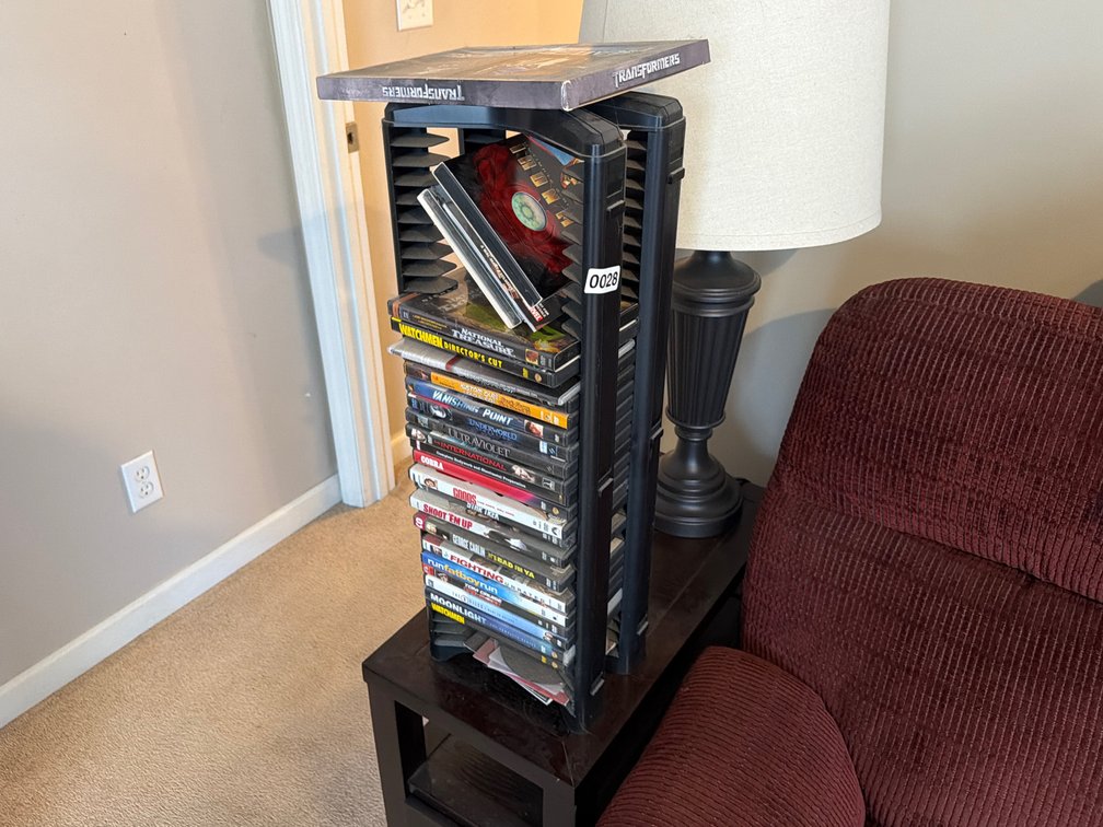 VARIOUS DVD’S & STAND