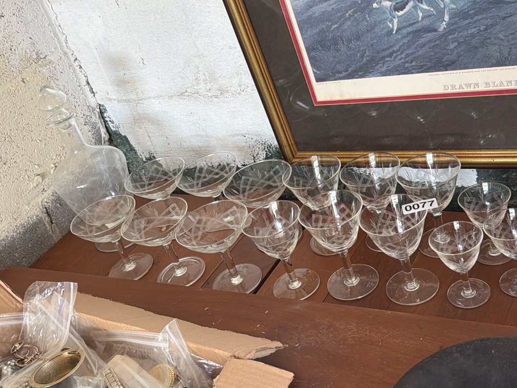 GLASSES AND DECANTER