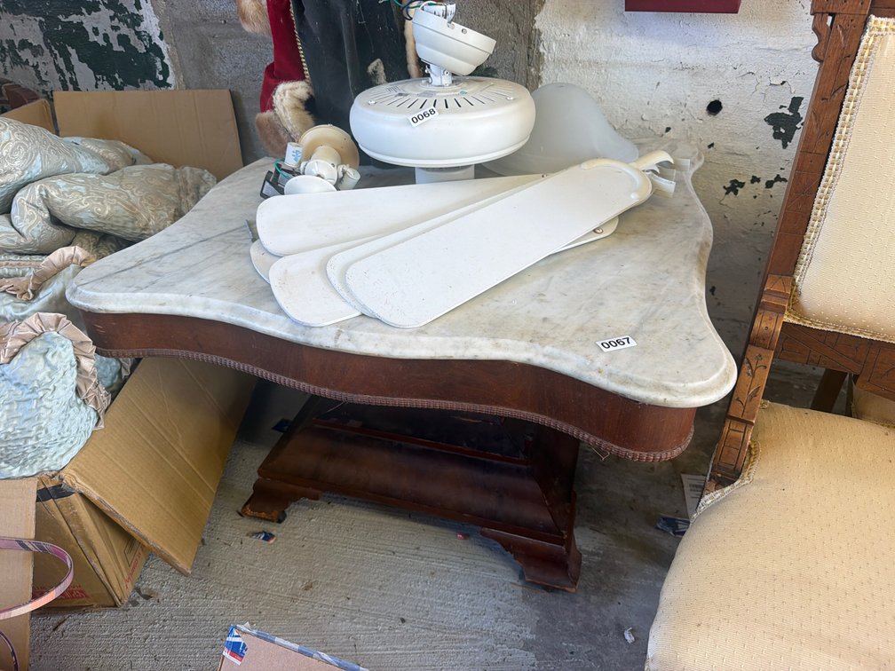 MARBLE TOP COFFEE TABLE