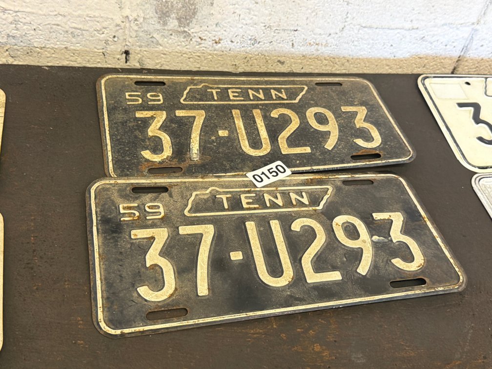 (2) ‘59 TN LICENSE PLATES