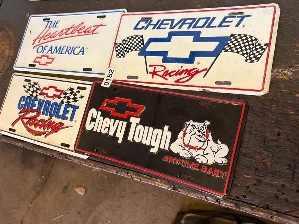 (4) CHEVY LICENSE PLATES