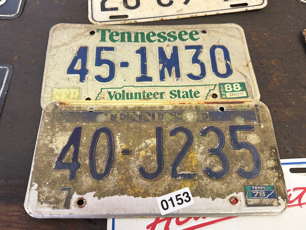 (2) TN LICENSE PLATES
