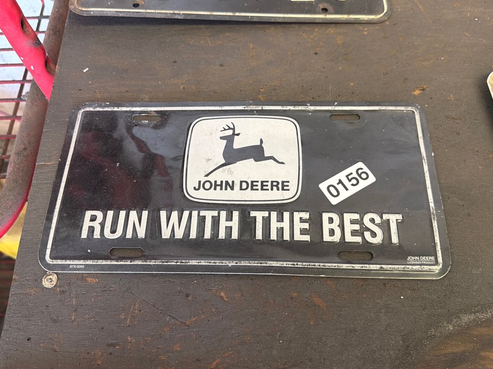 JOHN DEERE LICENSE PLATE