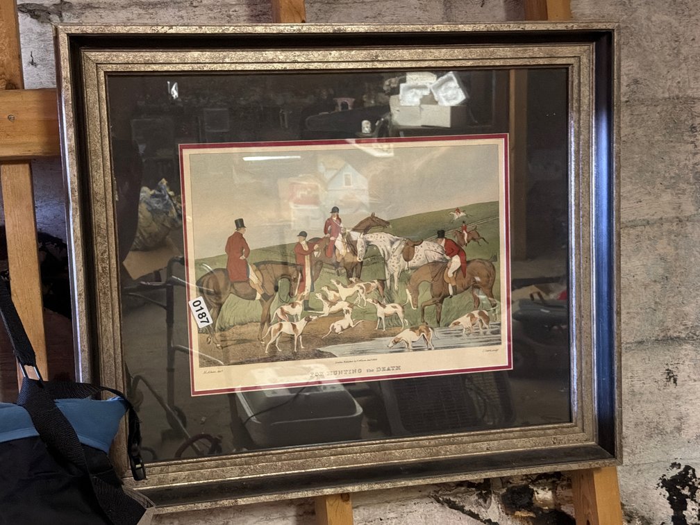 FOX HUNTING FRAMED PRINT 30”X25”