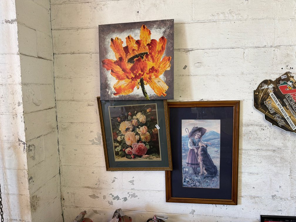 (2) FRAMED PRINTS, CANVAS PRINT
