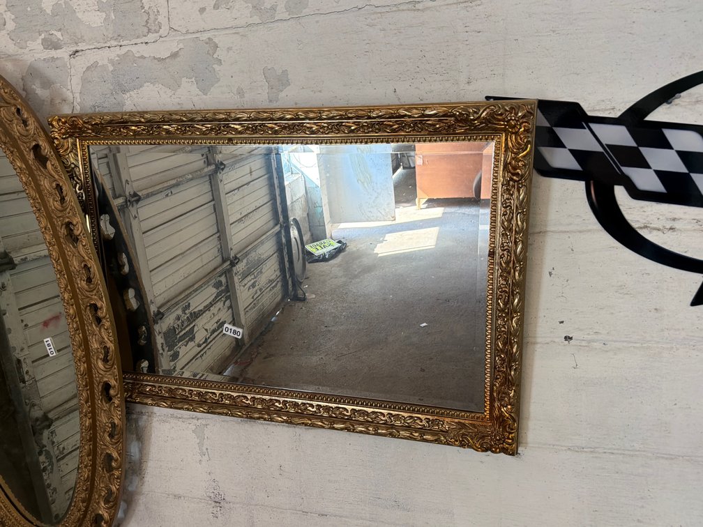 ORNATE BEVELED GLASS MIRROR