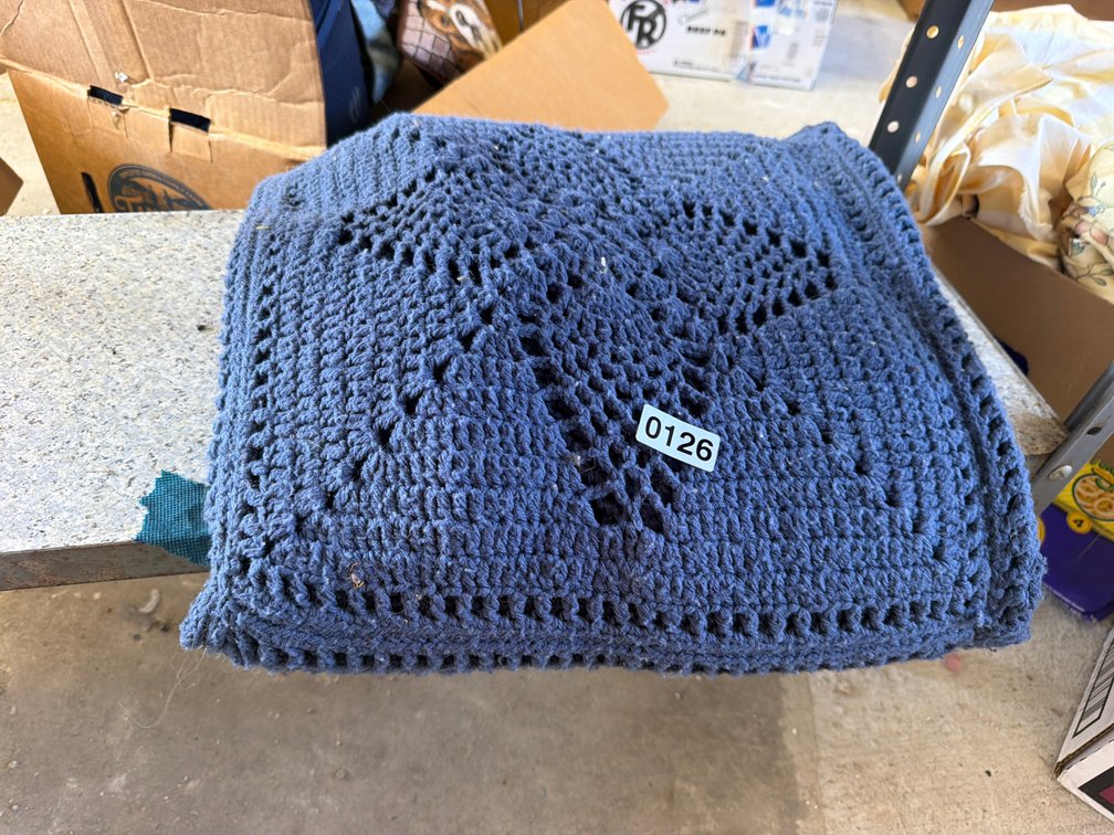 BLUE AFGHAN BLANKET