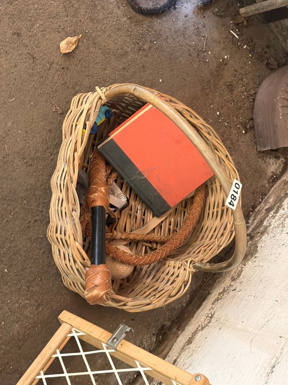 HEART SHAPED BASKET, WHIP, MISC