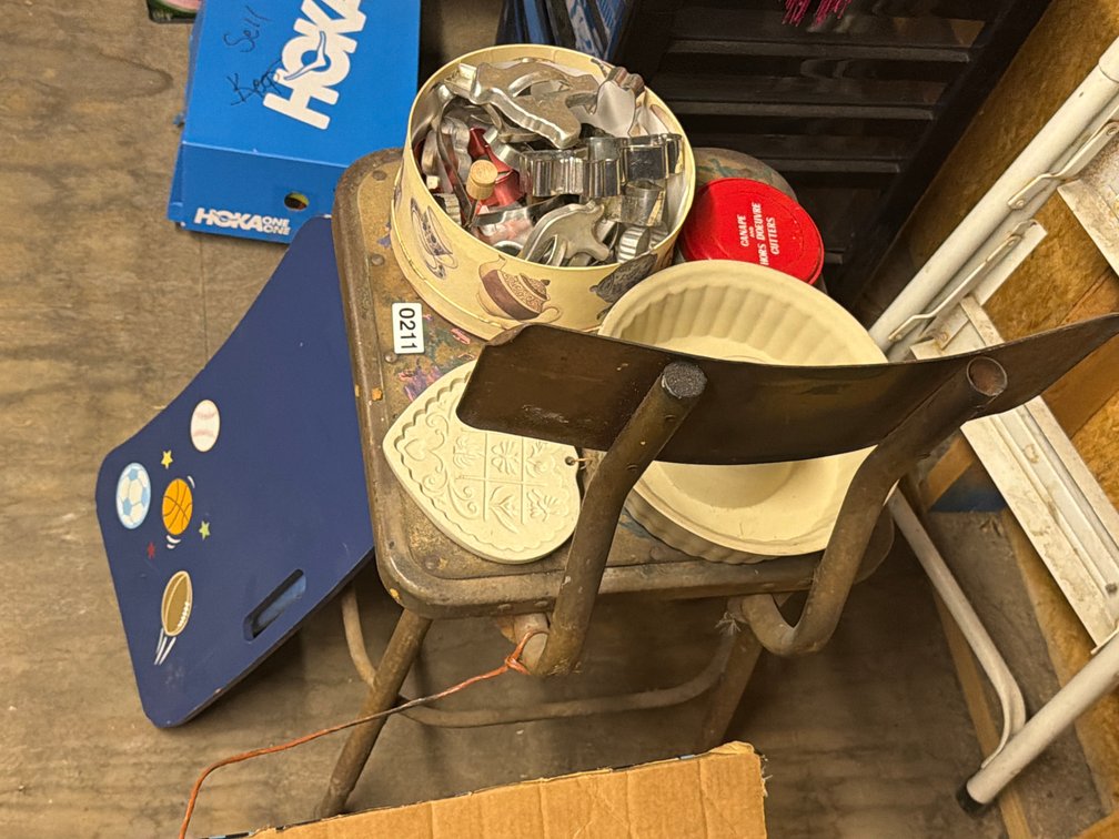 STOOL , COOKIE CUTTERS , ETC