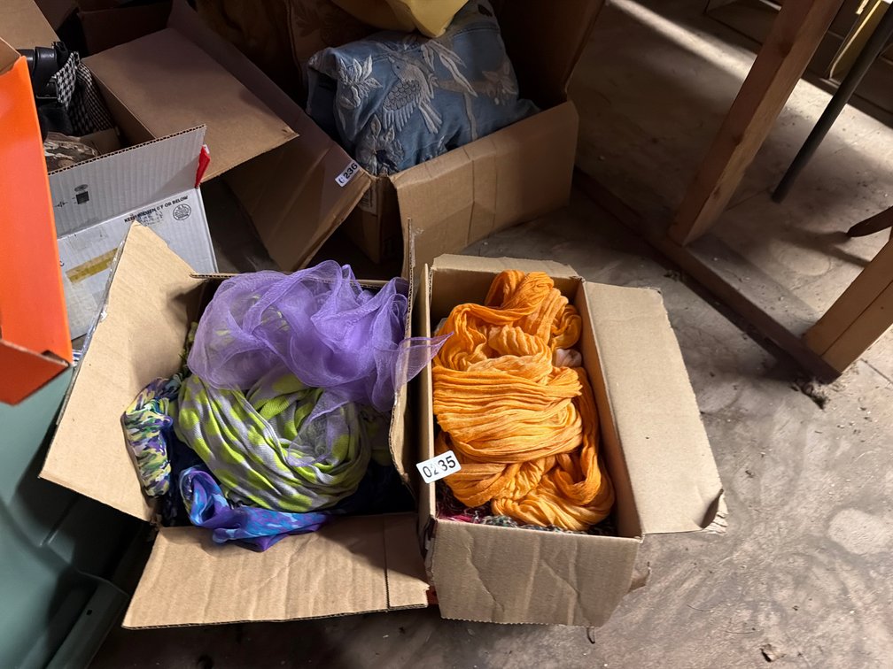 TWO BOXES OF WOMENS SCARVES