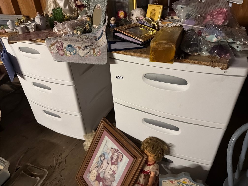 TWO 3 DRAWER ORGANIZERS