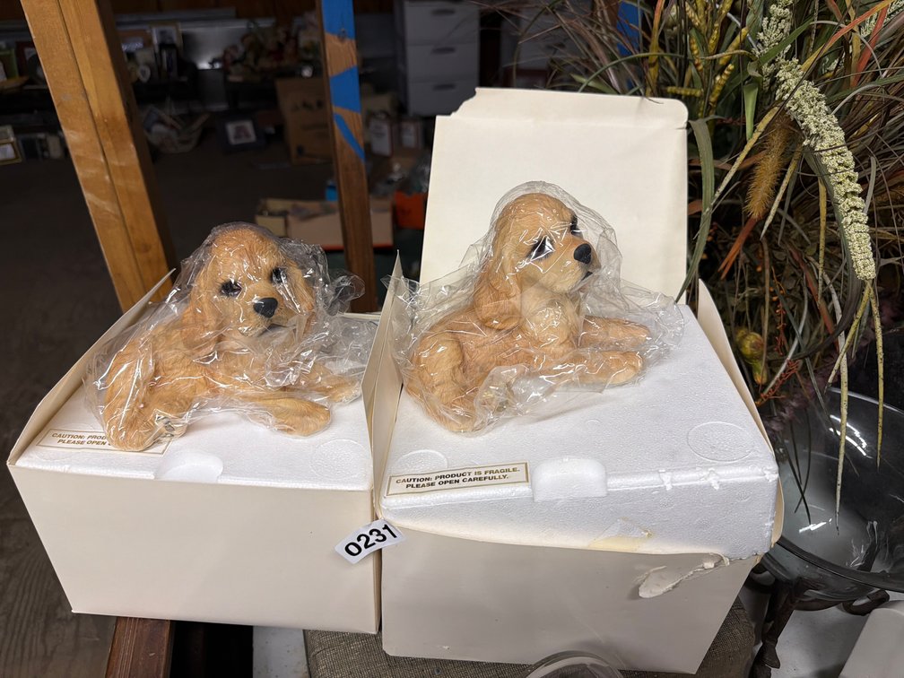 (2) LENOX COCKER SPANIEL PUP FIGURINES