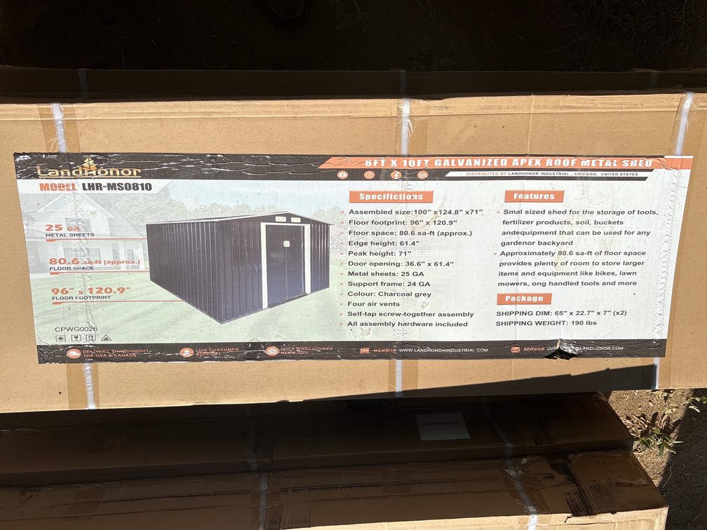 8’ x 10’ METAL SHED