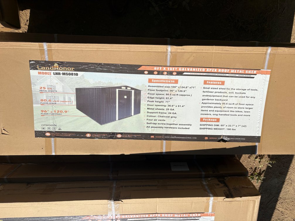 8’ x 10’ METAL SHED