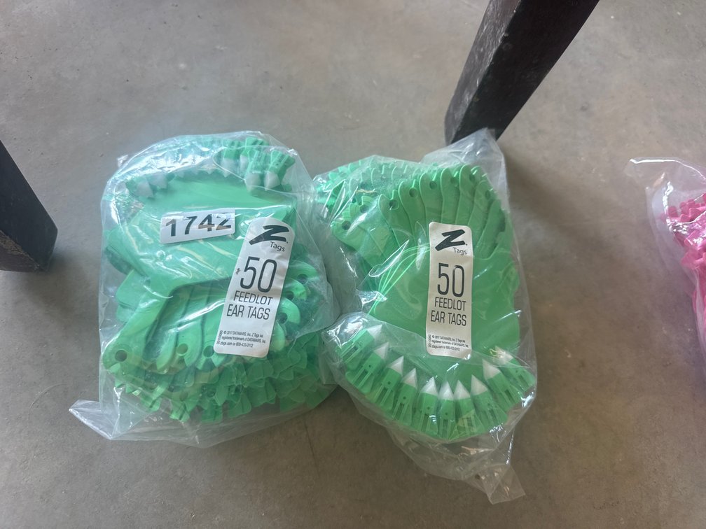 (2) PACKS OF 50 BLANK CATTLE EAR TAGS