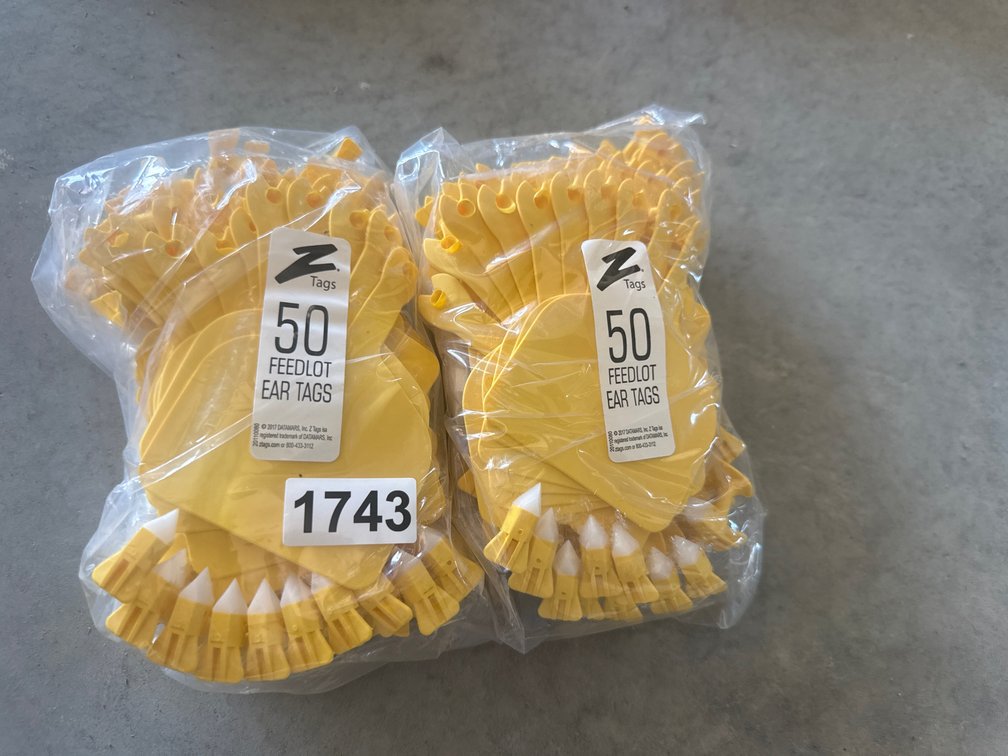 (2) PACKS OF 50 BLANK CATTLE EAR TAGS