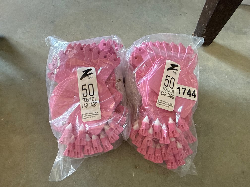 (2) PACKS OF 50 BLANK CATTLE EAR TAGS