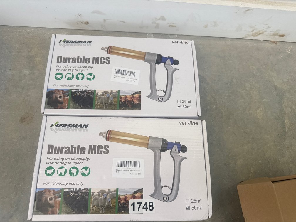 (2) 50ML AUTOMATIC CATTLE SYRINGES