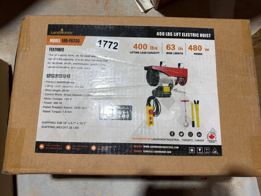 400 LB ELECTRIC HOIST