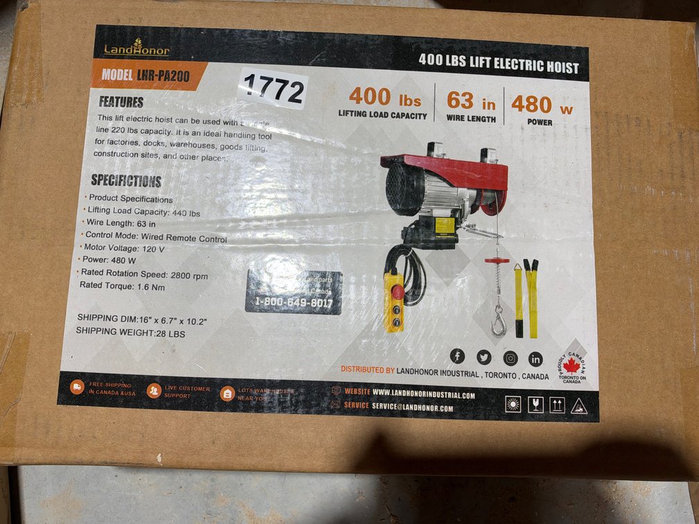 400 LB ELECTRIC HOIST