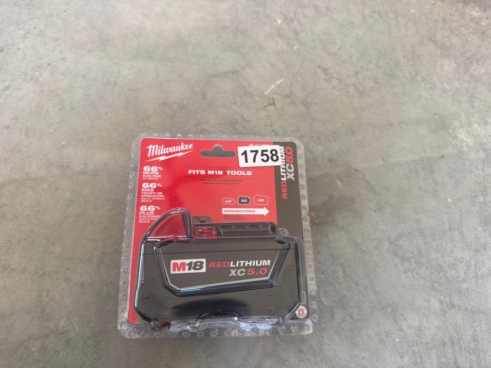 MILWAUKEE M18 RED LITHIUM XC 5.0 BATTERY