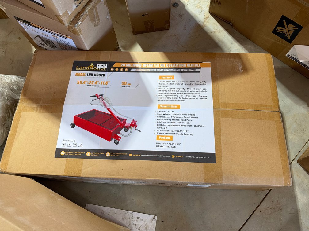 20 GALLON MOBILE OIL DRAIN PAN