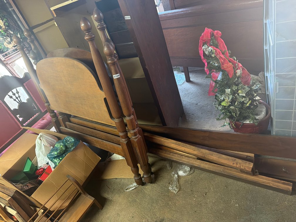 TWO DOUBLE BEDS WITH RAILS
