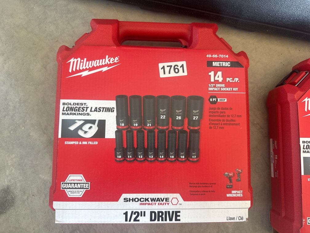 MILWAUKEE 1/2” DRIVE IMPACT SOCKET SET