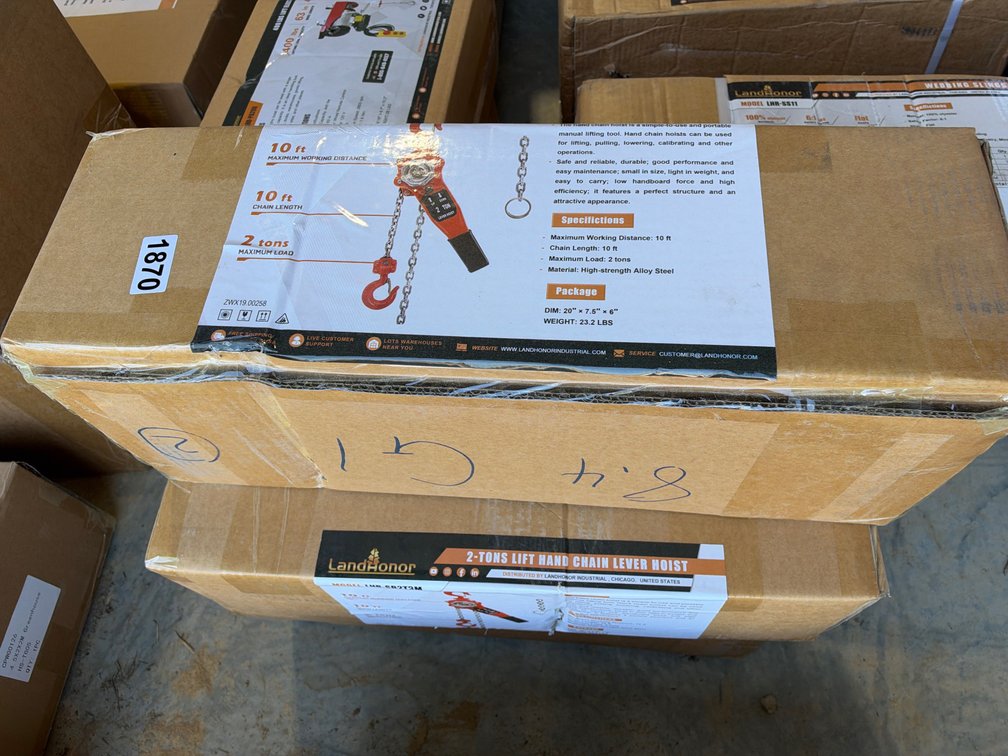 (3) TWO TON CHAIN HOISTS