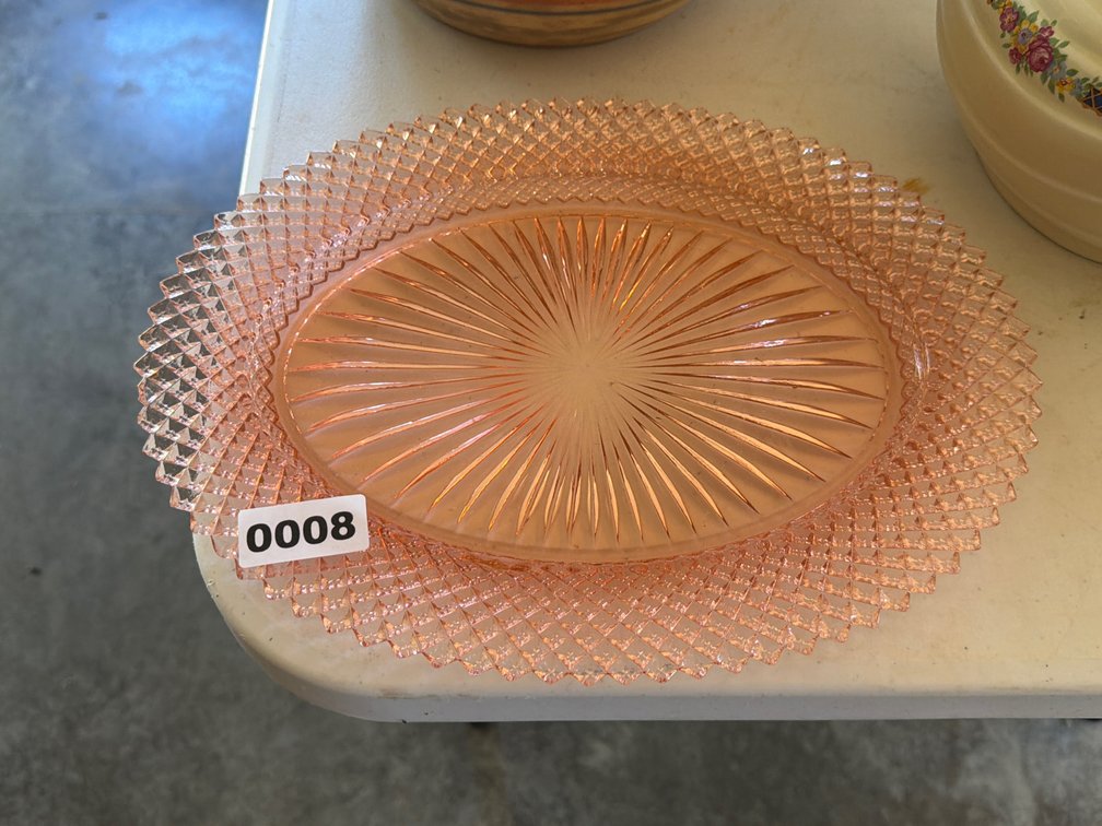 PINK DEPRESSION GLASS PLATTER