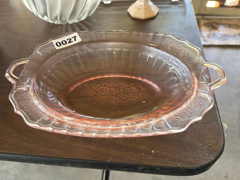 PINK DEPRESSION GLASS DISH