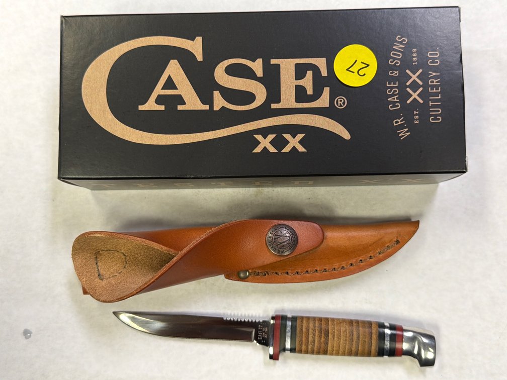 CASE XX LEATHER HUNTER KNIFE W/ SHEATH