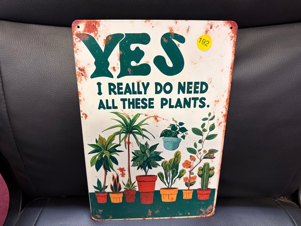 PLANTS METAL SIGN