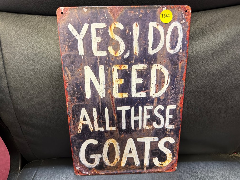 GOATS METAL SIGN
