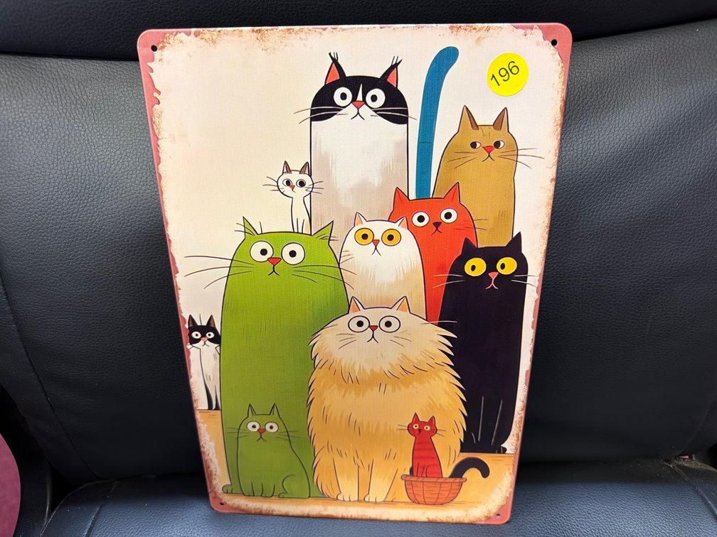 CATS METAL SIGN