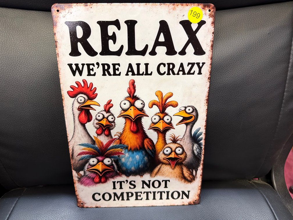 RELAX METAL SIGN