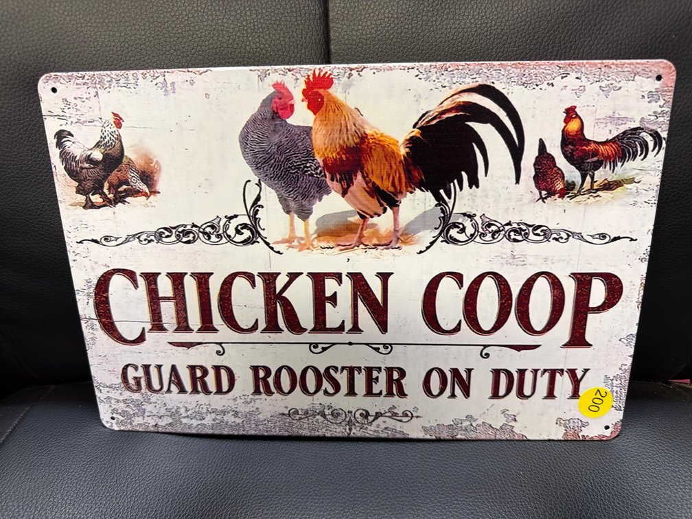 CHICKEN COOP METAL SIGN
