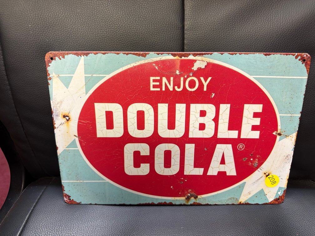 DOUBLE COLA METAL SIGN