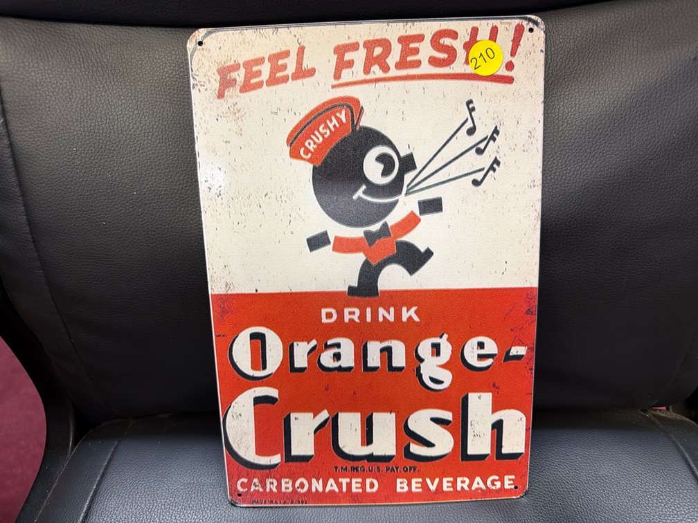 ORANGE CRUSH METAL SIGN