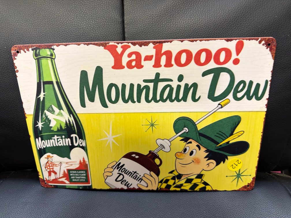 MOUNTAIN DEW METAL SIGN