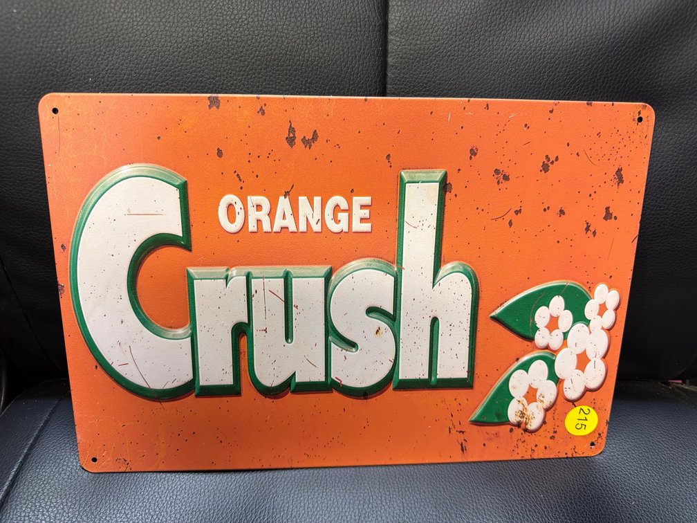 ORANGE CRUSH METAL SIGN