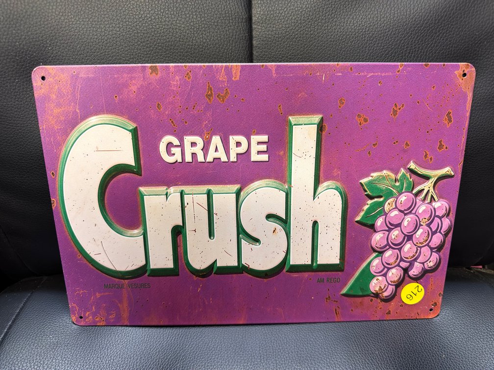 GRAPE CRUSH SIGN