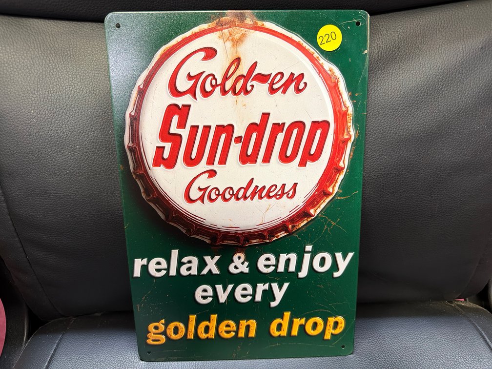 SUN-DROP METAL SIGN