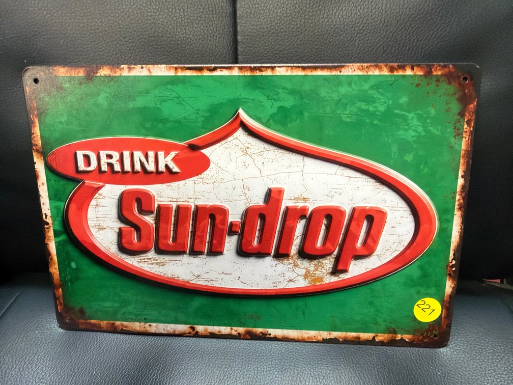SUN-DROP METAL SIGN