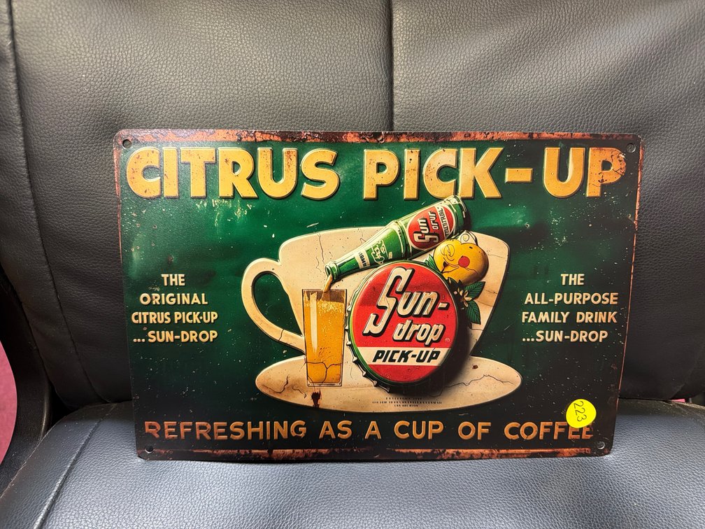 SUN-DROP METAL SIGN