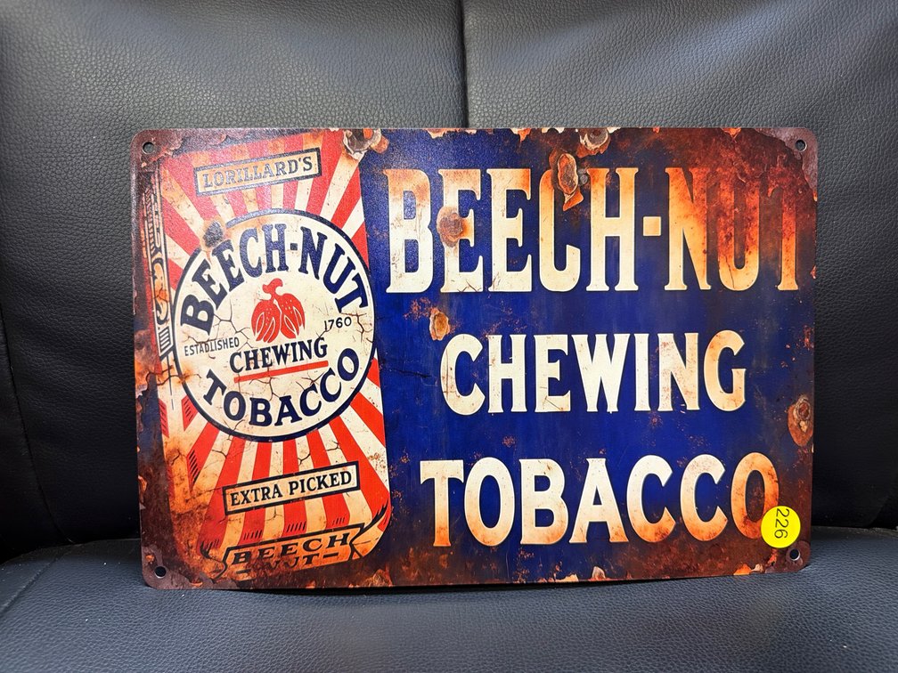 BEECH-NUT CHEWING TOBACCO METAL SIGN