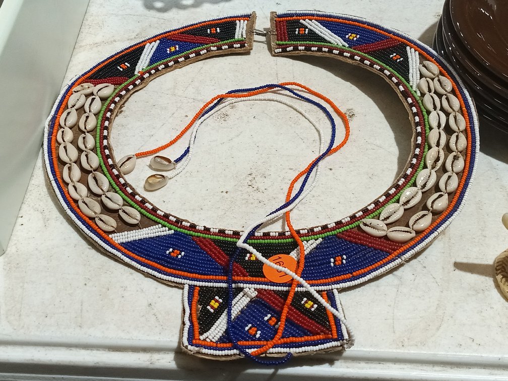 SHELL AND BEADED WEDDING COLLAR