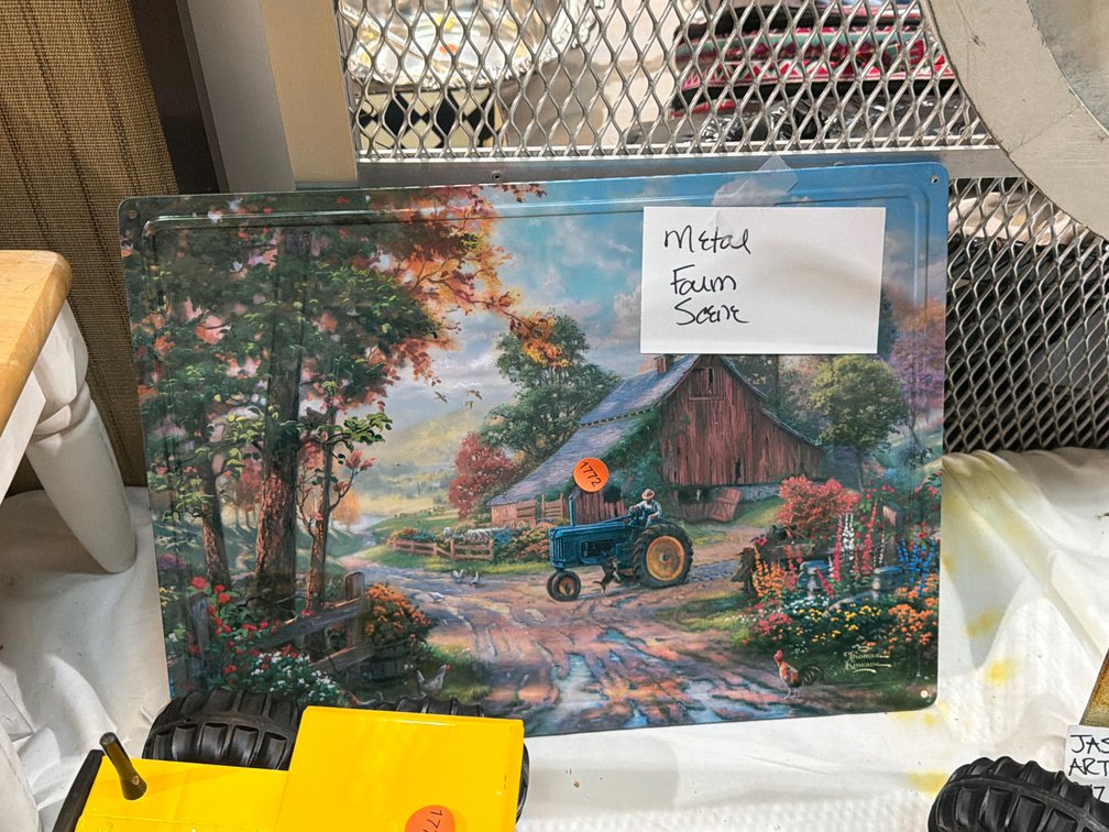 THOMAS KINKADE METAL FARM SCENE