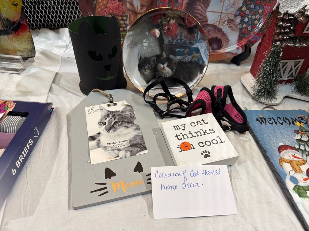 COLLECTION OF CAT THEMED HOME DECOR