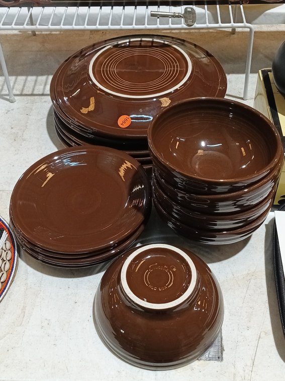 LOT OF BROWN FIESTA DISHES